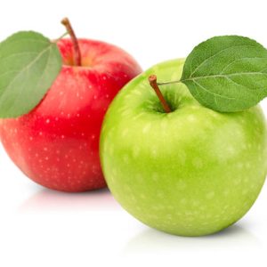 fresh green & red apples